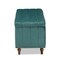 Baxton Studio Kaylee Teal Blue Velvet Upholstered Tufted Storage Ottoman Bench 160-9936 - alternate 5